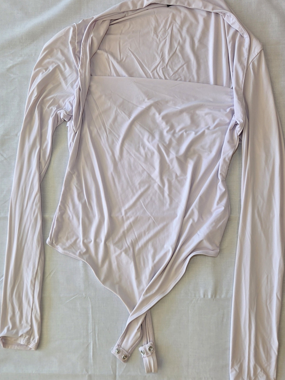 Wild Fable Long Sleeve Bodysuit in Pale Lavender Balletcore M cleangirl